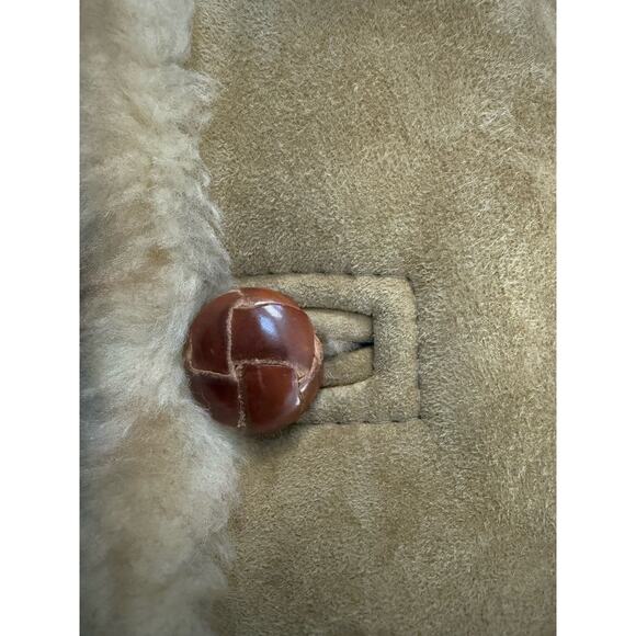 VTG The Sheepskin Traders Shearling Suede Coat Jacket Sz 38 Rancher Tan 80s,USA - Picture 8 of 10